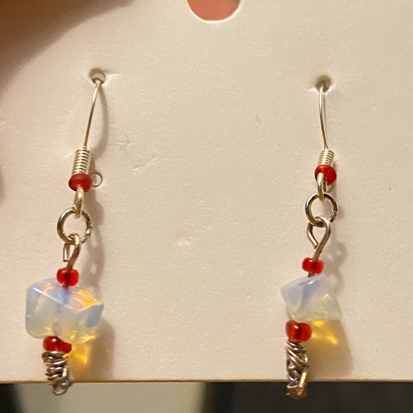 Handmade Glass/Opalite Earrings - Picture 7 of 10